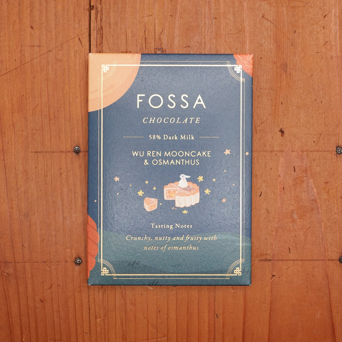Fossa Wu Ren Mooncake & Osmanthus 58% Dark Milk Chocolate - 50g
