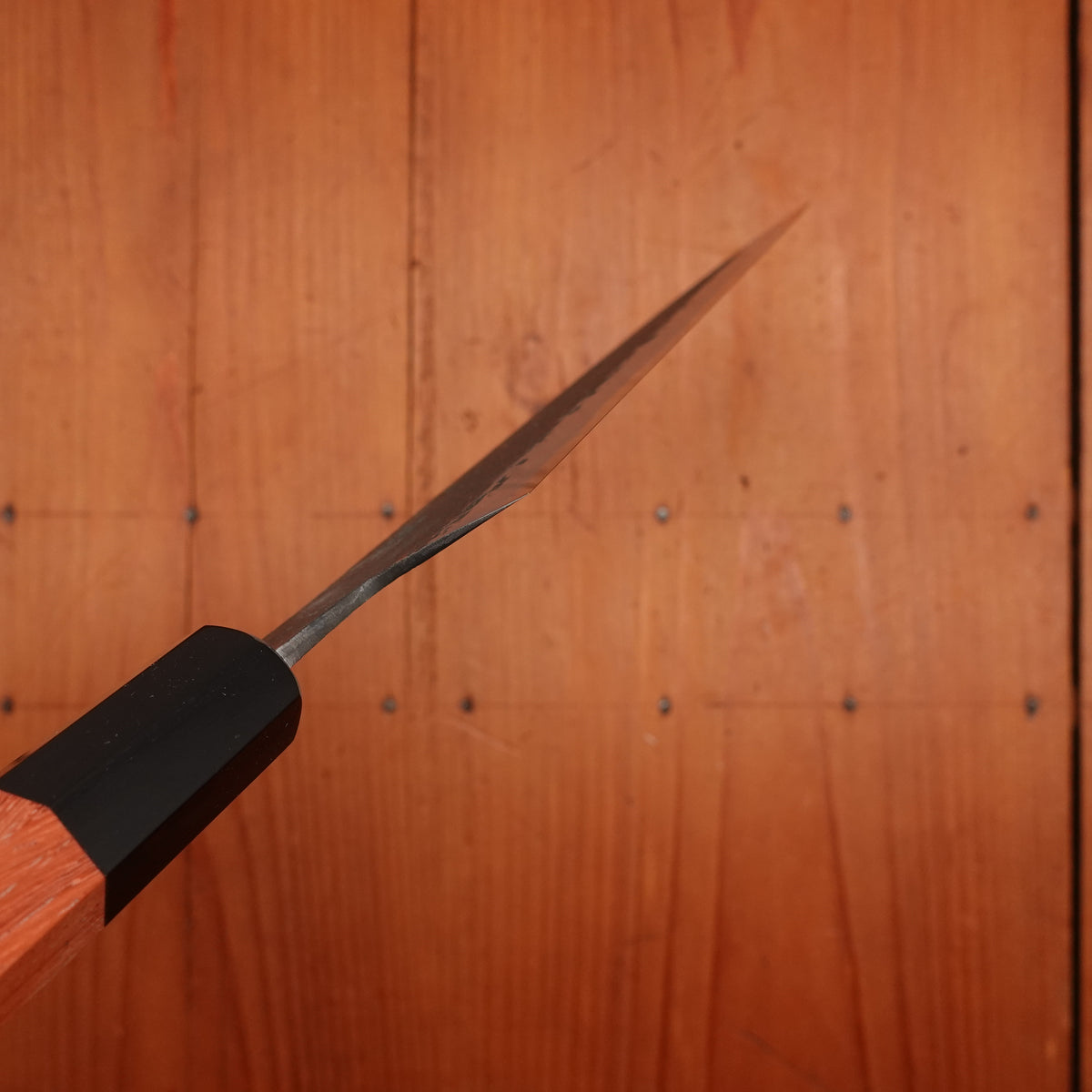 Hitohira Hinode 180mm Santoku Shirogami 2 Kurouchi Quince Handle