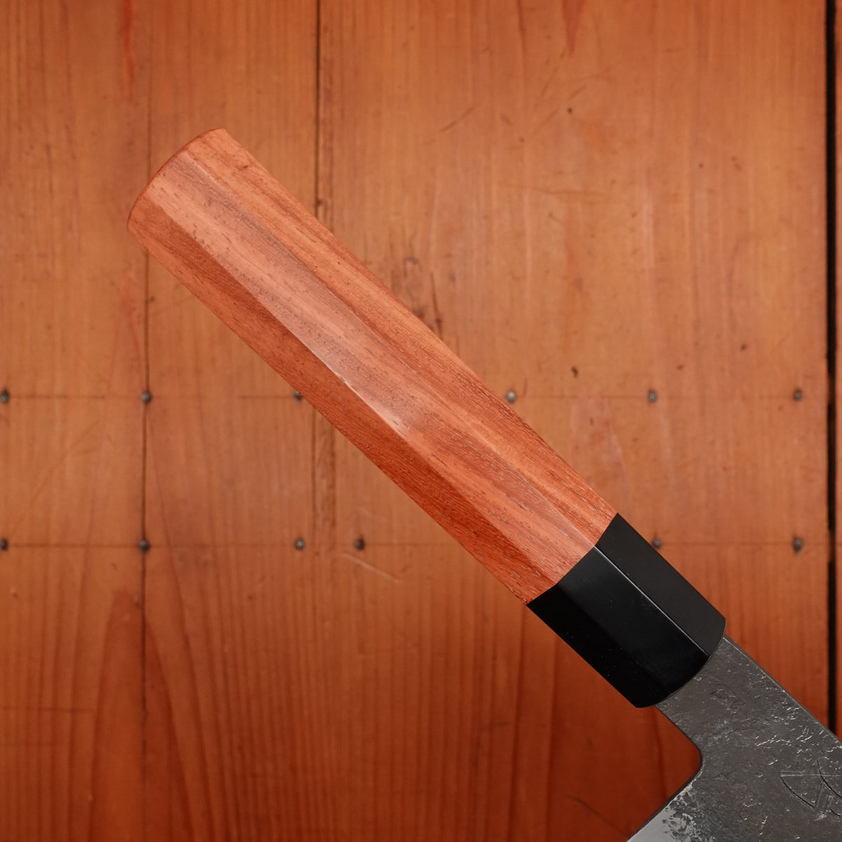 Hitohira Hinode 180mm Santoku Shirogami 2 Kurouchi Quince Handle