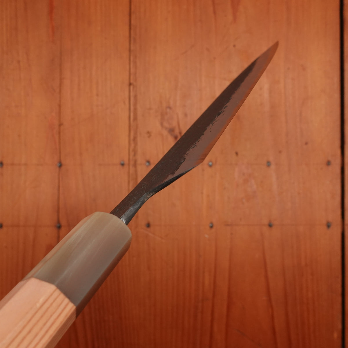 Hitohira Hinode 180mm Santoku Shirogami 2 Kurouchi Yakusugi Cedar Handle
