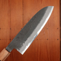 Hitohira Hinode 180mm Santoku Shirogami 2 Kurouchi Wenge Handle