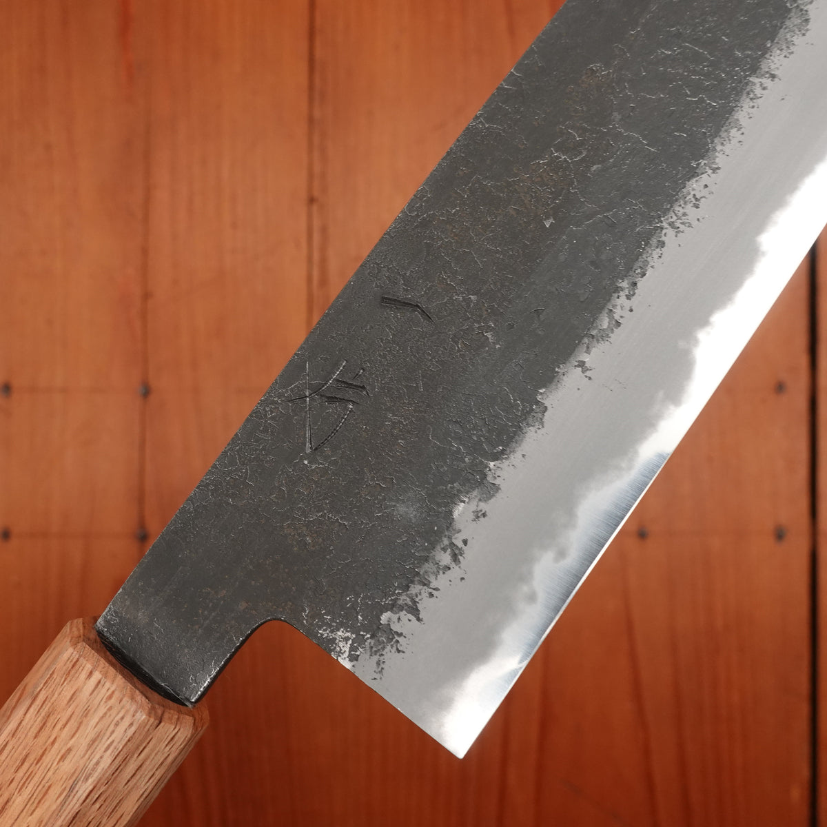 Hitohira Hinode 180mm Santoku Shirogami 2 Kurouchi Wenge Handle