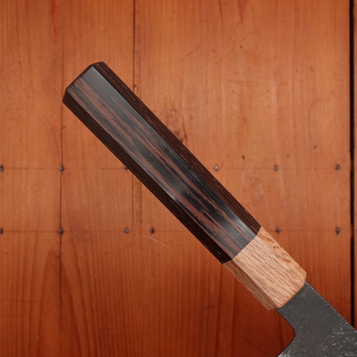 Hitohira Hinode 180mm Santoku Shirogami 2 Kurouchi Wenge Handle