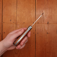 New Old Stock 3 3/8" Bolstered Pruner Jack Carbon Steel & Cherry Maniago Italy 1950s-70s