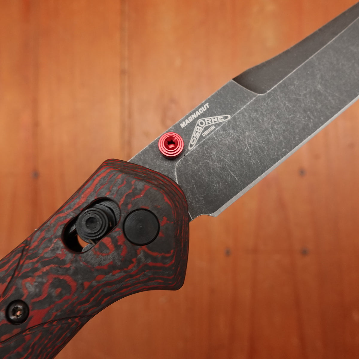 Benchmade Limited Edition 940BK-2502 Osborne Reverse Tanto CPM-Magna-Cut AXIS Lock Lava Flow Fatcarbon® Handle