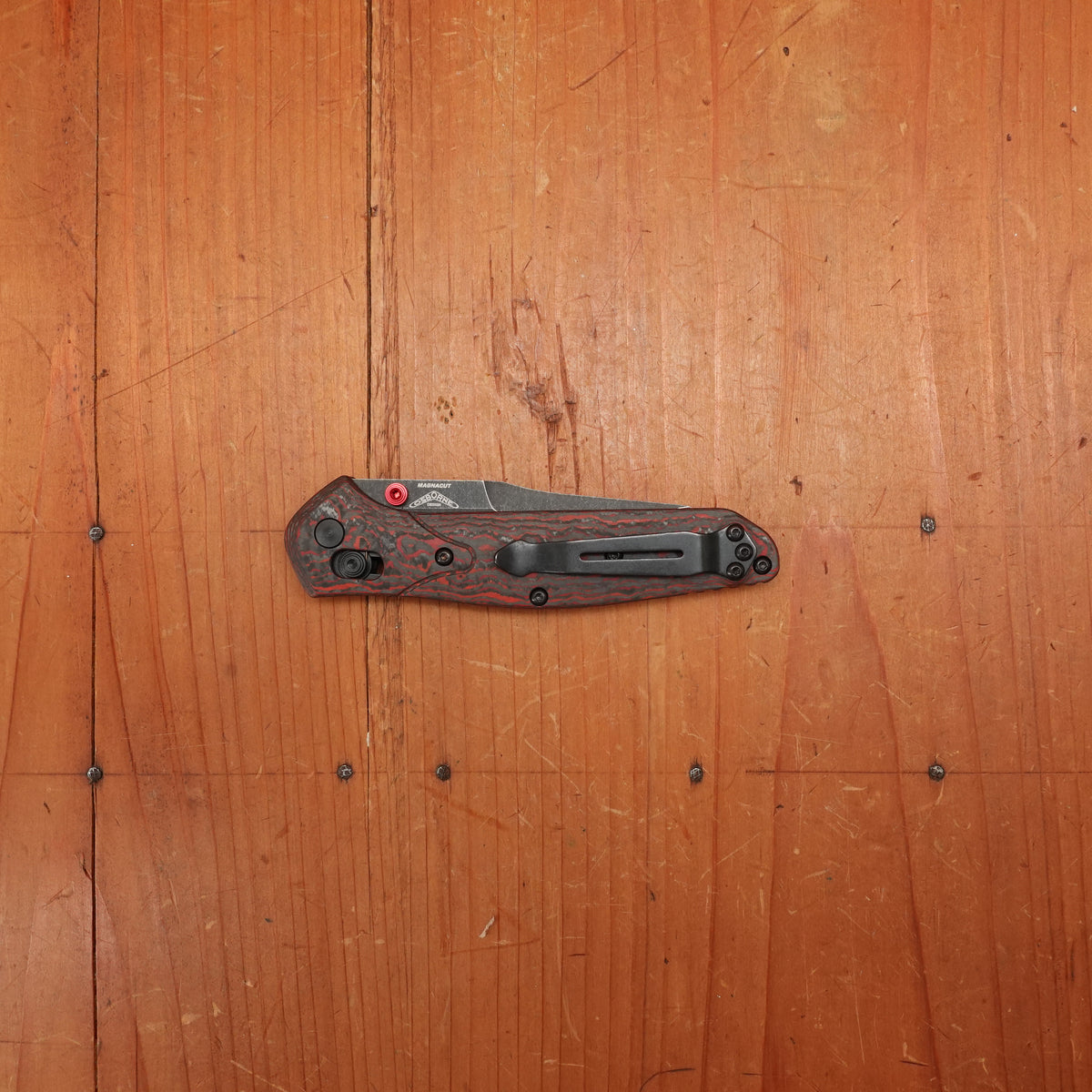 Benchmade Limited Edition 940BK-2502 Osborne Reverse Tanto CPM-Magna-Cut AXIS Lock Lava Flow Fatcarbon® Handle