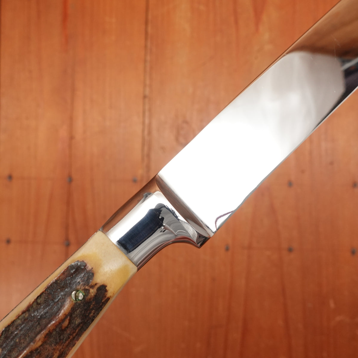 Hoffritz 8" Carving Knife Forged Stainless Stag Solingen 1950s-60s