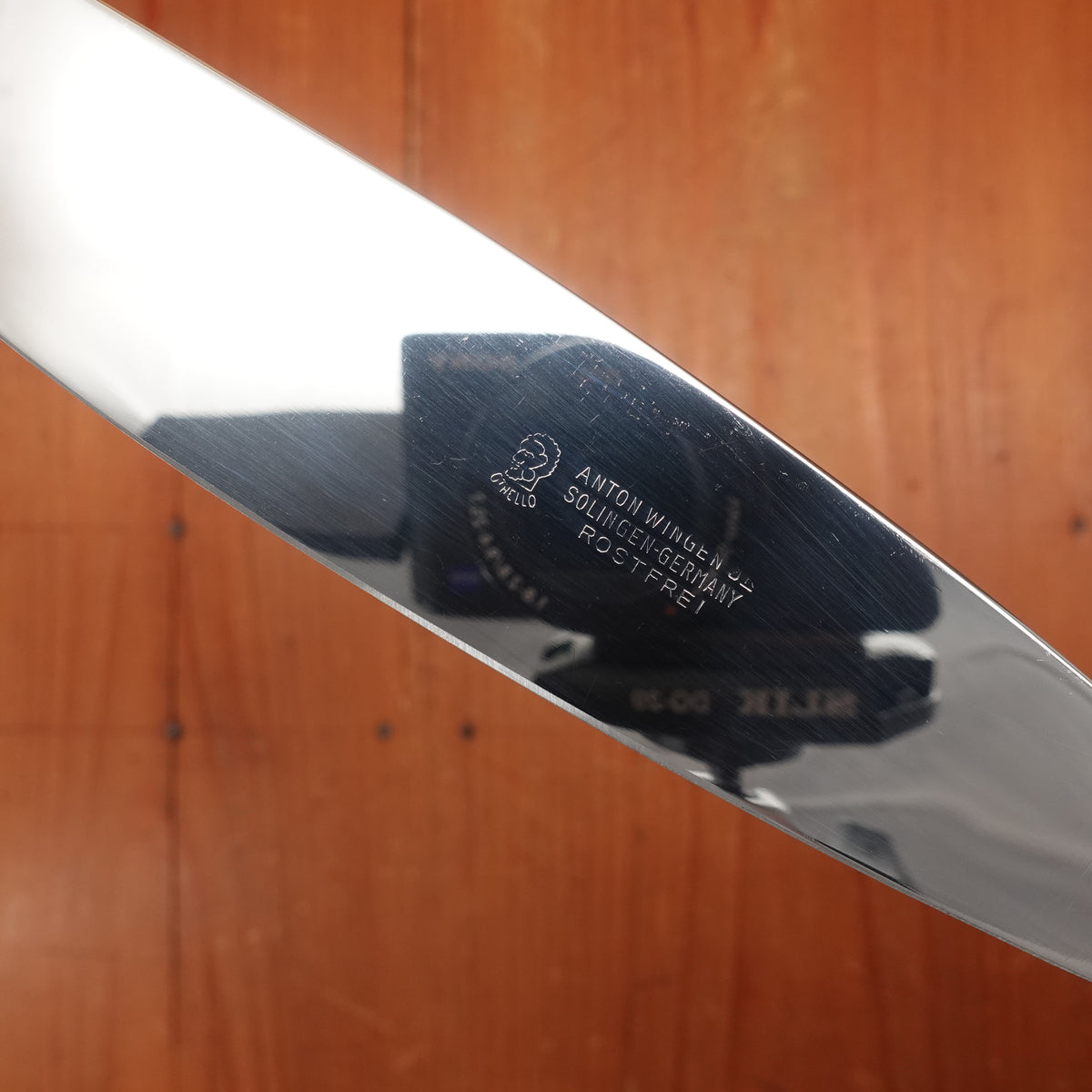 Anton Wingen Jr 6 Pc Carving & Steak Knife Set Stainless & Stag Solingen 1960s 70s