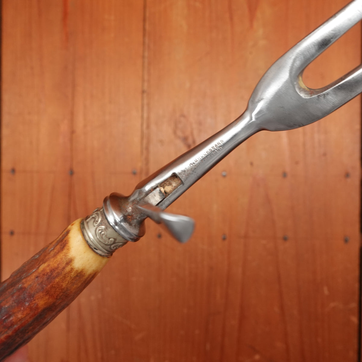 Abram Brooksbank Malinda Works 3 Pc Carving Set In Box Sheffield Circa 1900-1920?