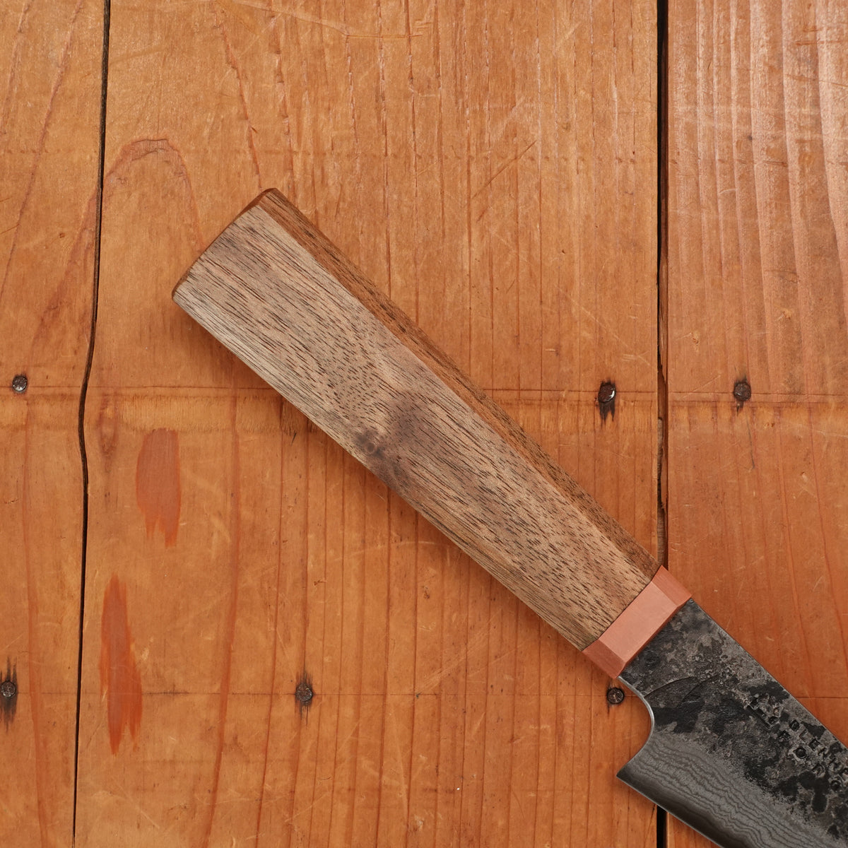 Blenheim Forge 120mm Petty Iron Clad Aogami 2 Walnut & Copper