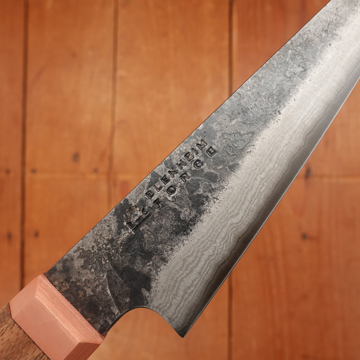 Blenheim Forge 120mm Petty Iron Clad Aogami 2 Walnut & Copper