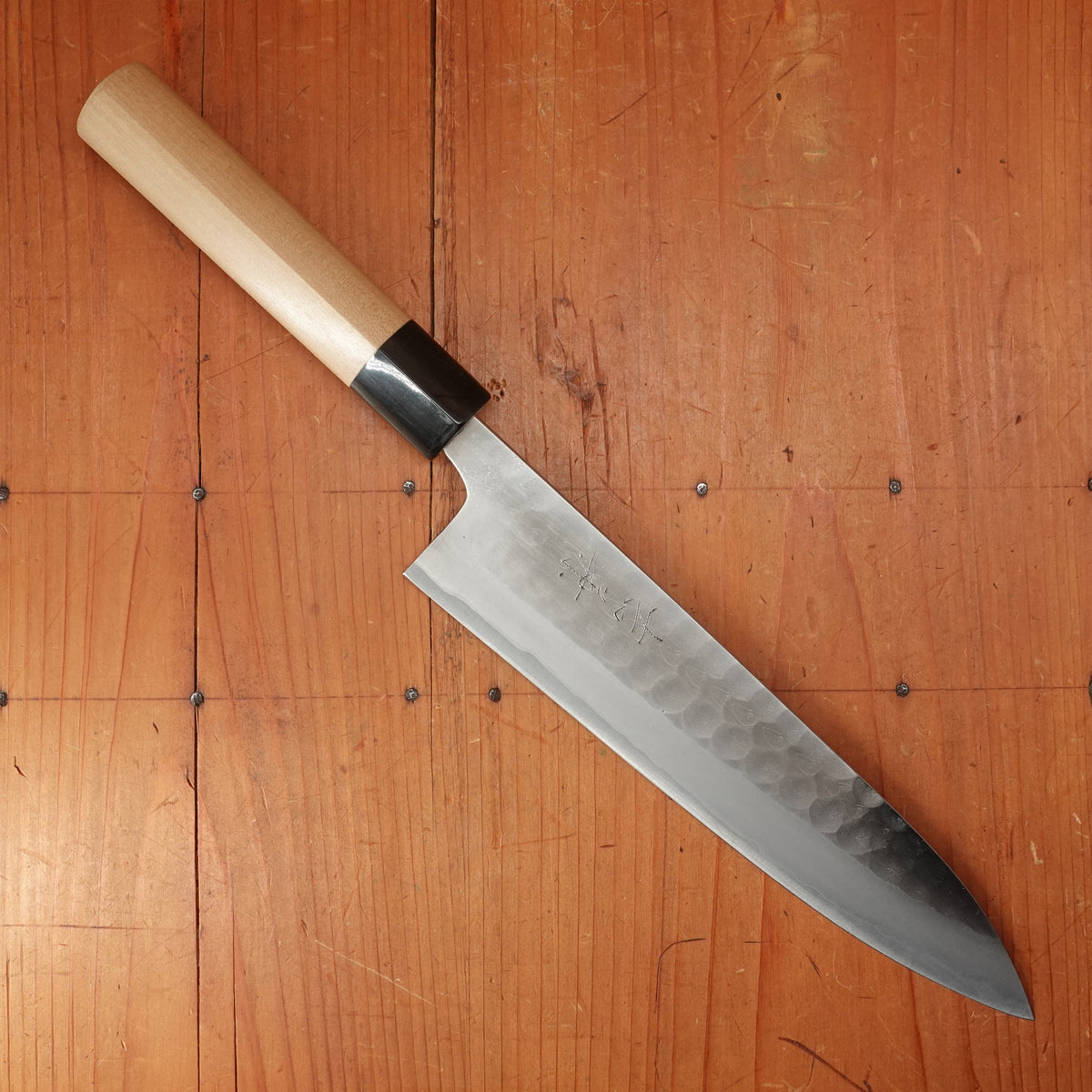 New Vintage Yoshikane 210mm Gyuto SKD Tsuchime D Ho/Horn Handle