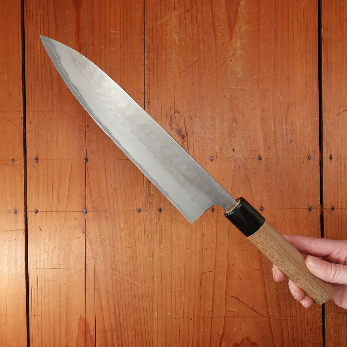 New Vintage Yoshikane 210mm Gyuto SKD Tsuchime D Ho/Horn Handle