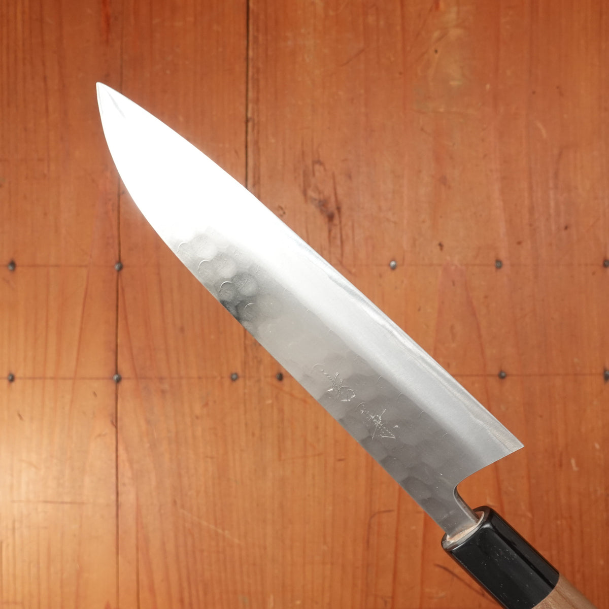 New Old Stock Yoshikane 165mm Santoku SKD Tsuchime D Ho/Horn Handle