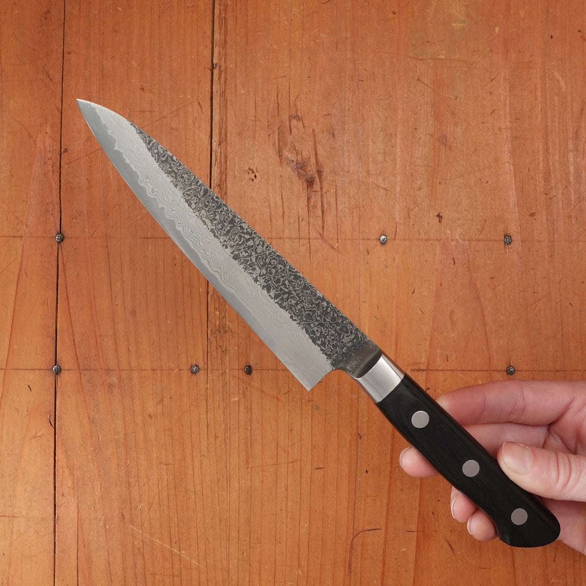 New Old Stock Yoshikane 135mm Petty SLD Suminagashi Western Handle