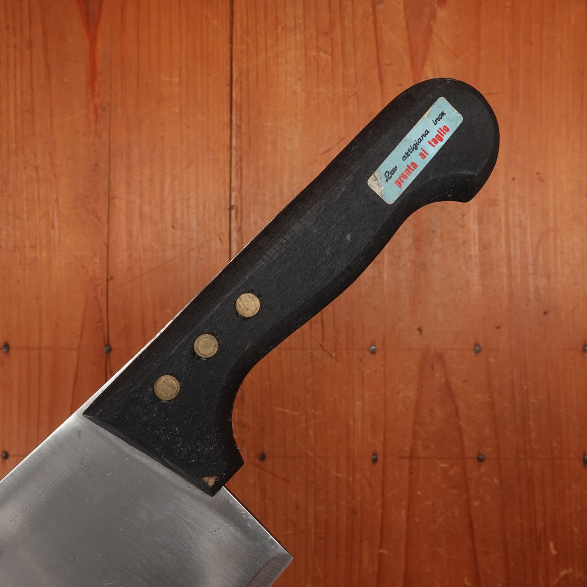 Fermo GM 160mm Cleaver Stainless & Beech - Italy 1960s 70s