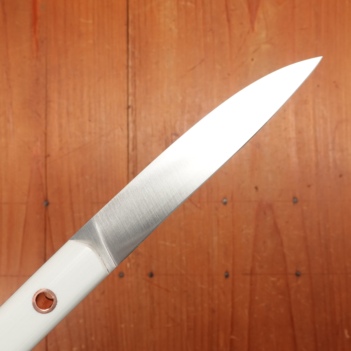 Roland Lannier Tableware's Not Dead! Steak Knife Stainless White G10 Alternative + Copper