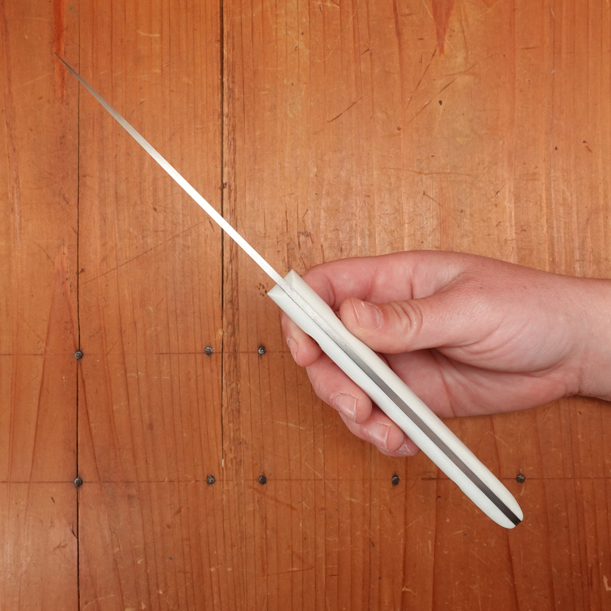 Roland Lannier Tableware's Not Dead! Steak Knife Stainless White G10 Alternative + Copper