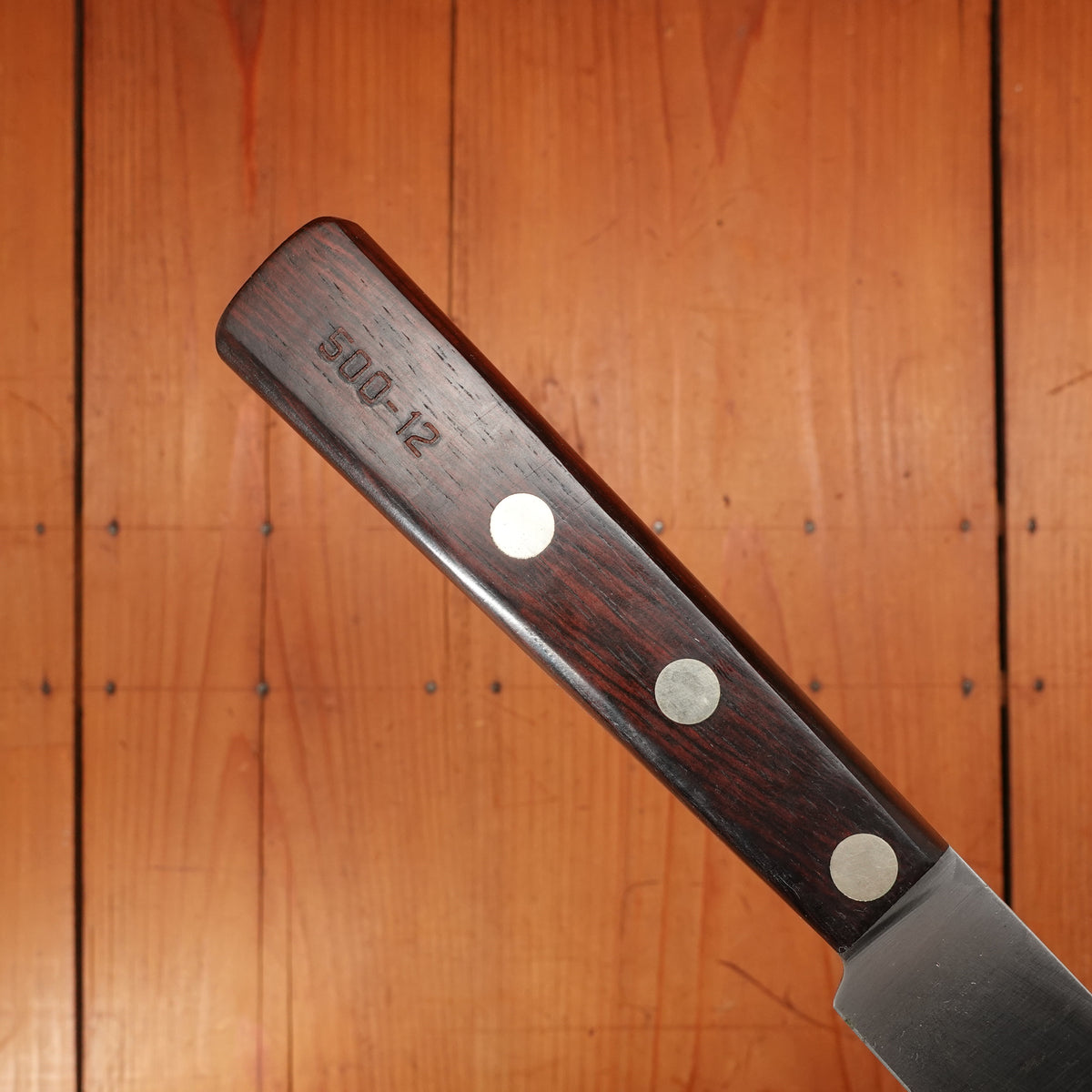 New Old Stock Columbia Cutlery Co 12" Roast Beef Knife Carbon Steel USA 1930-50s