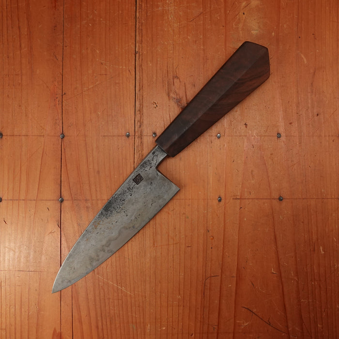 Dan Prendergast 7" Chef Knife Wrought Iron & Carbon Steel San Mai & English Walnut