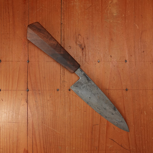 Dan Prendergast 7" Chef Knife Wrought Iron & Carbon Steel San Mai & English Walnut