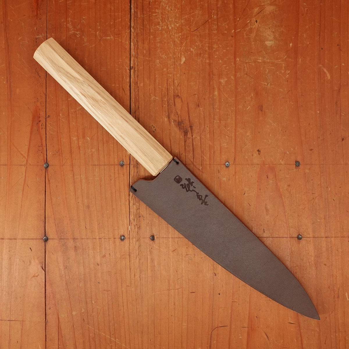 Konosuke Sanjo GS+ 150mm Petty SLD Khii Chestnut Handle with Leather Sheath