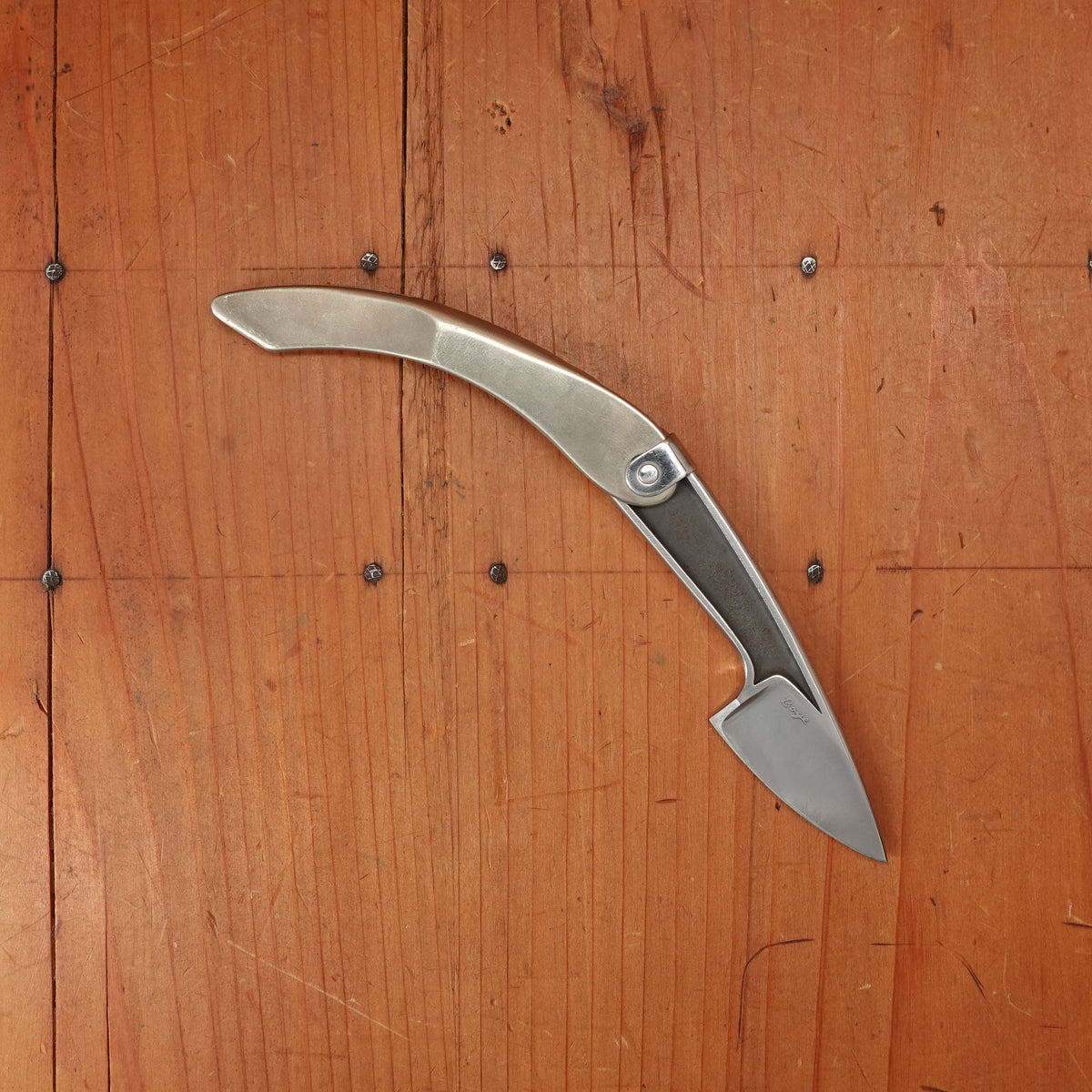 David Boye Bow Hunter Tweezerlock Folder Dendritic Cobalt Steel