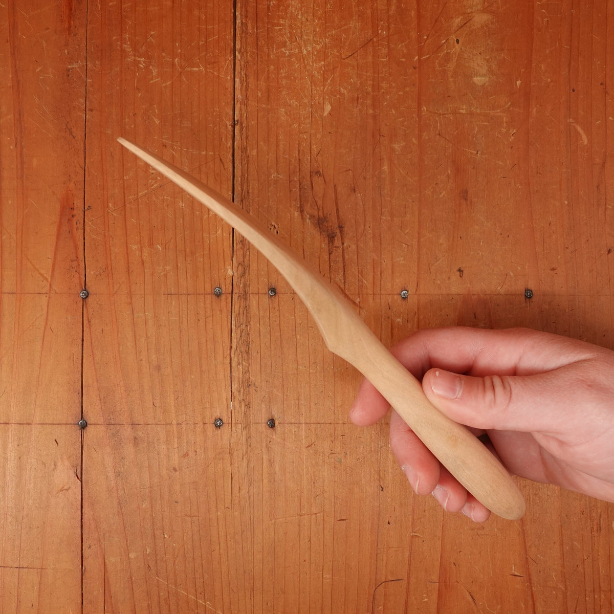 Miyajima Rice Paddle with Angled Shape and Rounded Handle