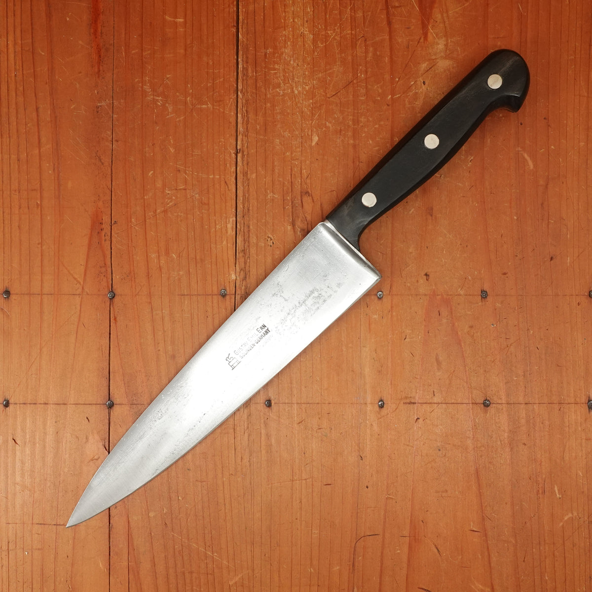 Gustav Emil Ern 8.5" Chef Hand Forged Carbon Steel Solingen, Germany 1960s- early 70s