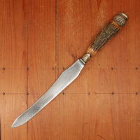 John Sanderson Carving Knife Shear Steel Nickel Hardware & Stag 1879-1920s
