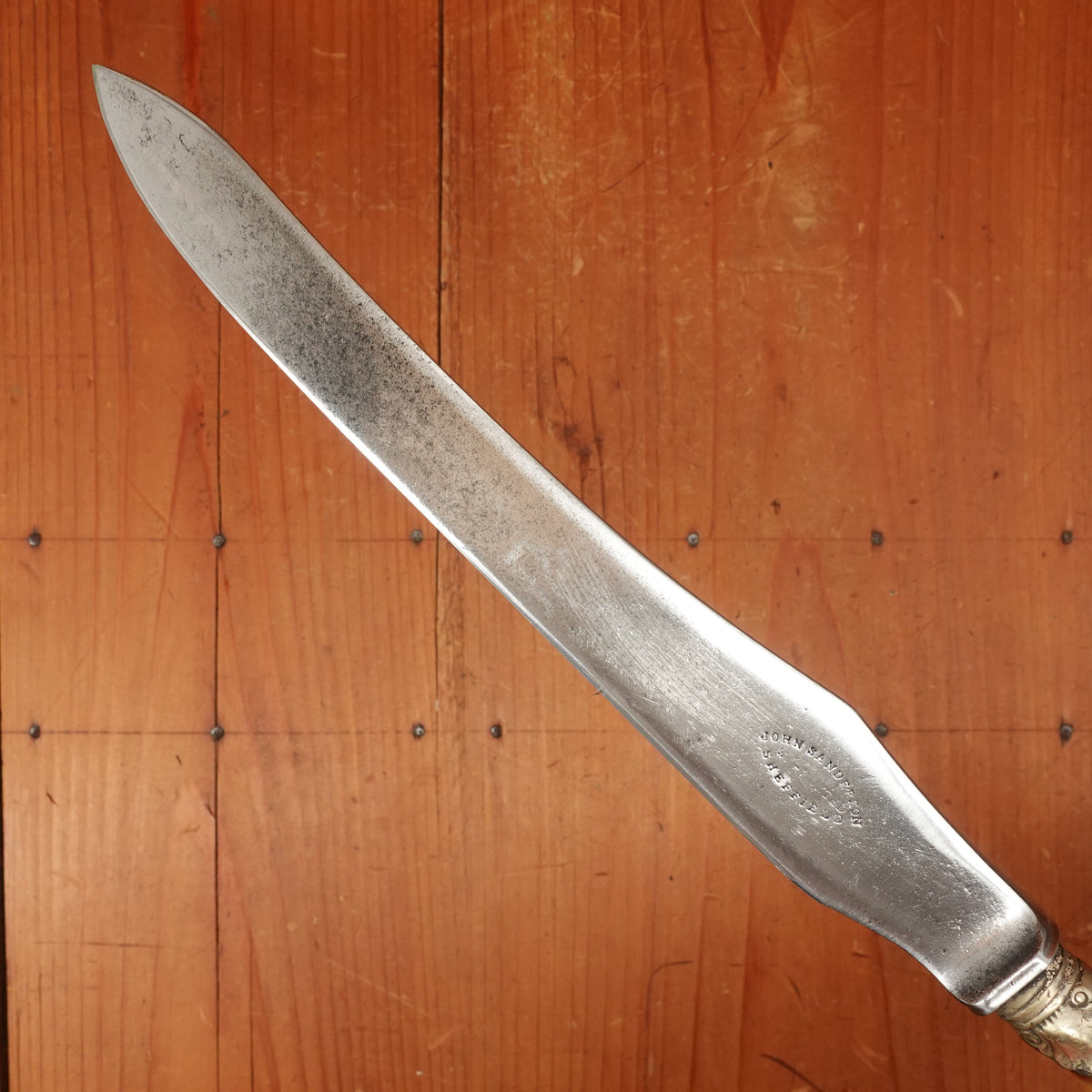 John Sanderson Carving Knife Shear Steel Nickel Hardware & Stag 1879-1920s