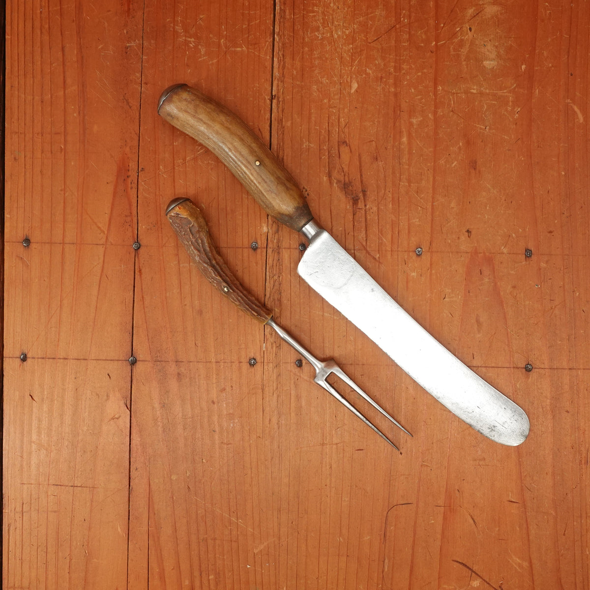 Thomas Mottram & Sons Table Knife Set Stag Shear Steel Sheffield 1839-1852