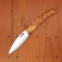 Pallares Busa 10cm Drop Point Stainless Steel Friction Lock Olive Wood Handle