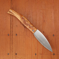 Pallares Busa 10cm Drop Point Stainless Steel Friction Lock Olive Wood Handle