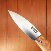 Pallares Busa 10cm Drop Point Stainless Steel Friction Lock Olive Wood Handle