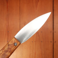 Pallares Busa 10cm Drop Point Stainless Steel Friction Lock Olive Wood Handle