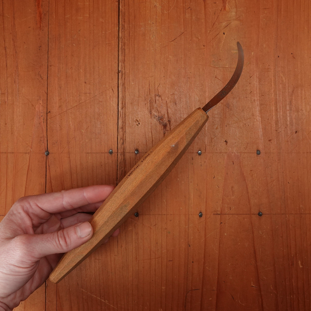 Wood Tools Left Handed Open Curve Spoon Knife with Handle