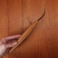 Wood Tools Left Handed Open Curve Spoon Knife with Handle