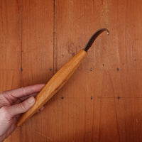 Wood Tools Left Handed Compound Curve Spoon Knife with Handle