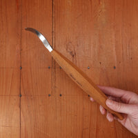 Wood Tools Right Handed Open Curve Spoon Knife with Handle
