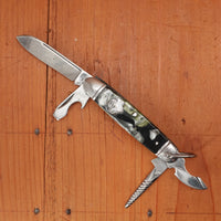Vintage Utica Featherweight 3 3/8" Girl Scouts Knife M311 Spiral Punch VGC 1942-45