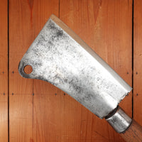 Ajax 7.75" Cleaver Carbon Steel Turned Handle 1880s-1920s