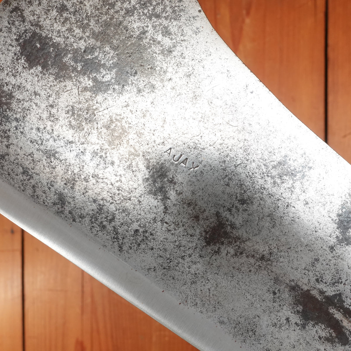 Ajax 7.75" Cleaver Carbon Steel Turned Handle 1880s-1920s