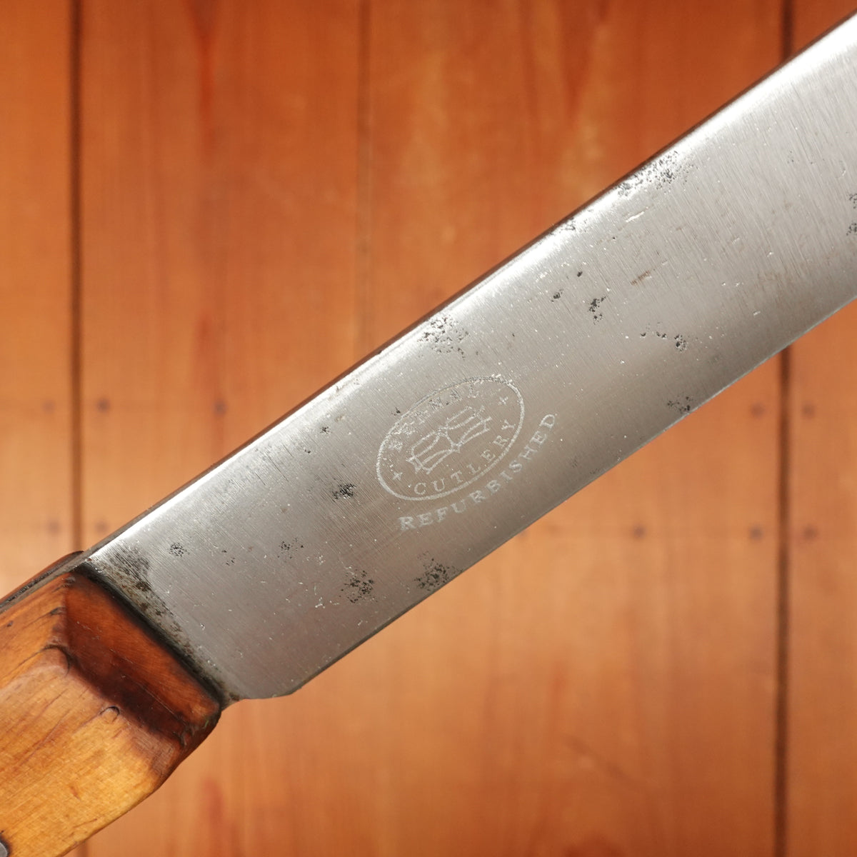 A J Jordan 12" SLIM Bullnose Butcher Hand Forged Double Shear Steel Persian Boxwood 1885-1926