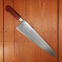 Tichet 12.25" Chef Knife Carbon Steel Paris 1890s-1920s Bubinga Rehandle