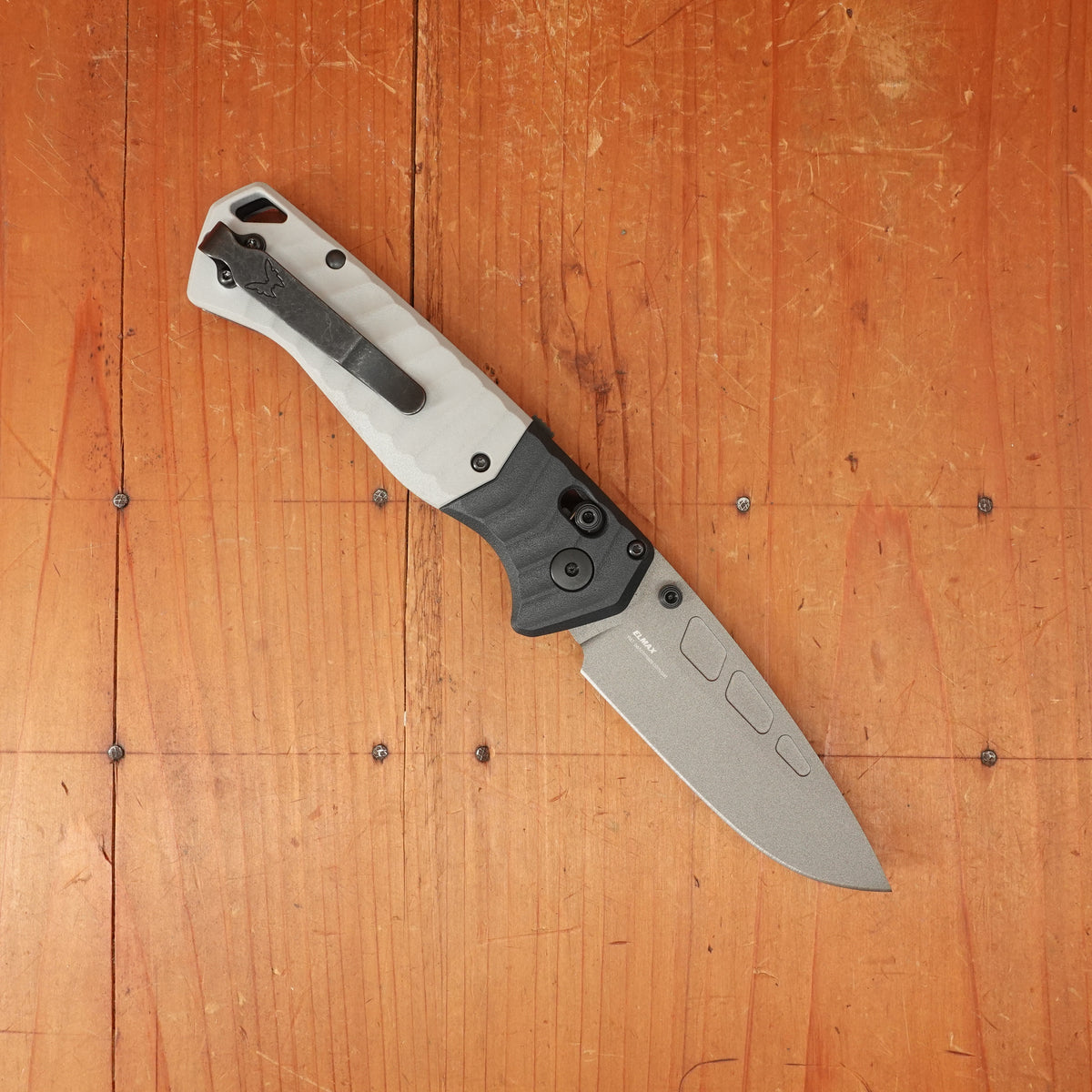 Benchmade 593GY-02 PSK Drop Point Elmax Powder Steel AXIS Assist Grivory® Tempest Gray/Storm Gray Handle