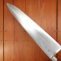 Tichet 12.25" Chef Knife Carbon Steel Paris 1890s-1920s Bubinga Rehandle