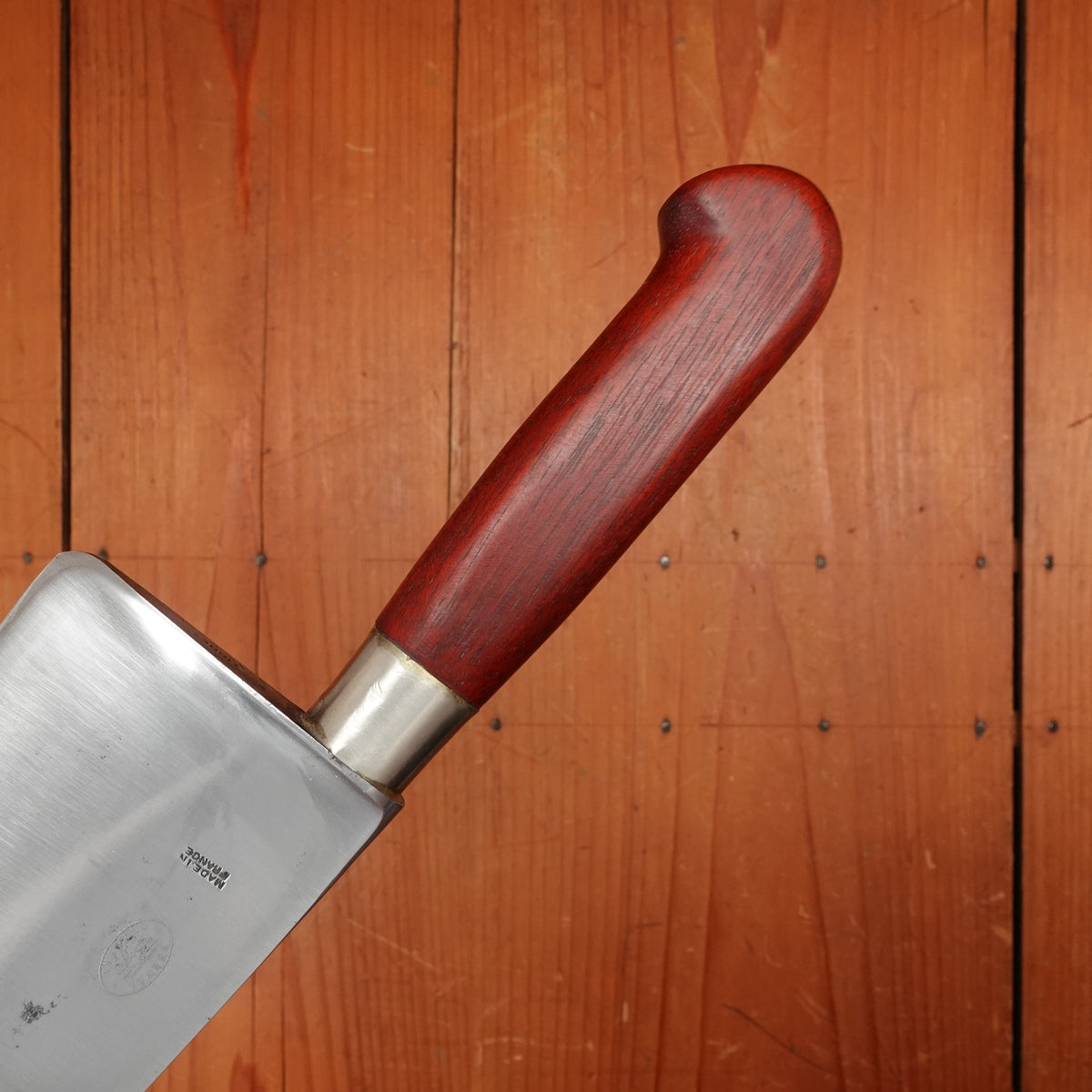 Tichet 12.25" Chef Knife Carbon Steel Paris 1890s-1920s Bubinga Rehandle
