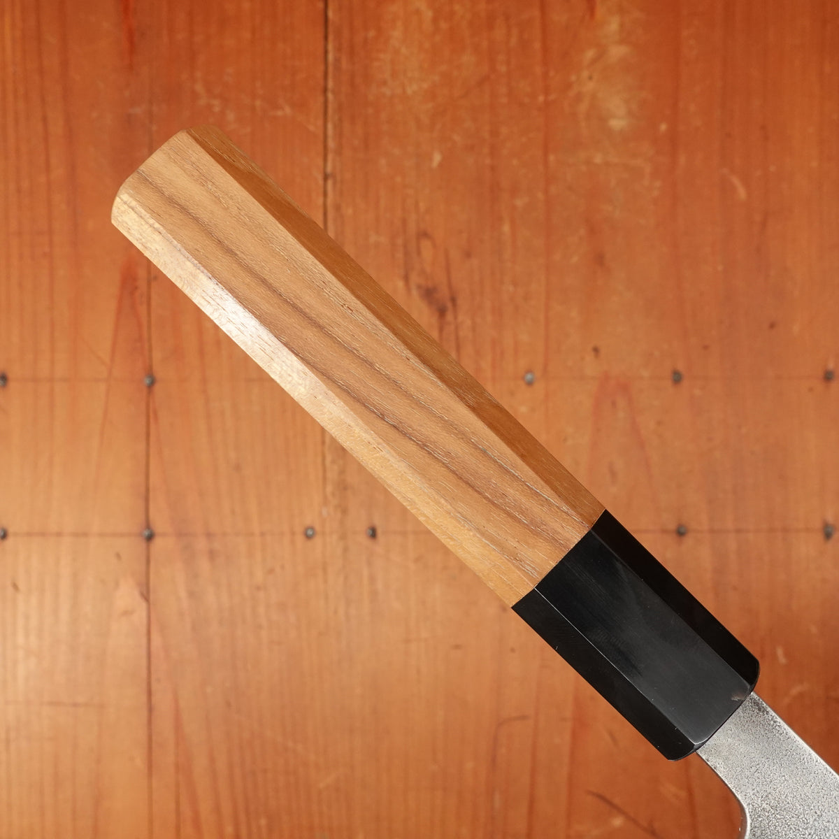 Yoshikane Hamono 165mm Bunka Iron Clad Shirogami 2 Kurouchi Nashiji Teak Handle