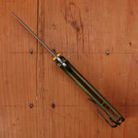 Benchmade 533SL-10 Mini Bugout Drop Point CPM-S90V AXIS Lock Woodland Green Aluminum Handle